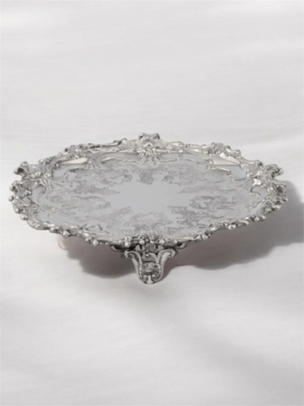 Silverplate Salver by Corbell & Co round tray